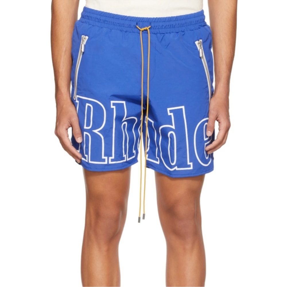 Rhude Royal Blue Logo Shorts Size M — Authentic Made in USA